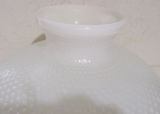 Vintage White Milk Glass Hobnail Hurricane Lamp Shade for Table or Hanging Lamp 2