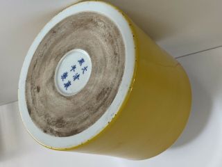 A Chinese Yellow - Enamel Porcelain Brush Pot 3