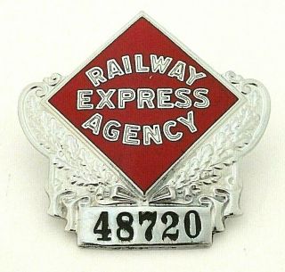 Vintage Railway Express Agency Hat Badge