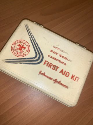Vintage Official Boy Scouts Campers First Aid Kit Case.  No Contents.