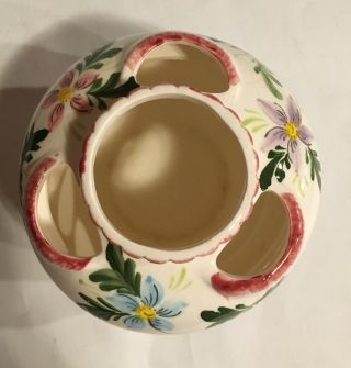 Vintage Floral Decorative Ceramic Bowl Planter? With Lid 3