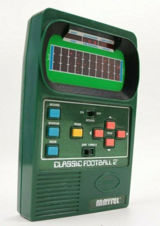 Vintage Mattel Classic Football 2 Ii Handheld Electronic Game