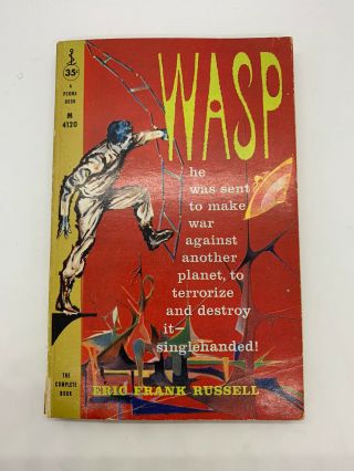 Wasp Eric Frank Russell 1959 Permabook M4120 Vintage Sci Fi Pb Space Art Hg