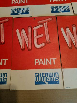 Vintage Sherwin Williams Wet Paint Cardboard Sign 2