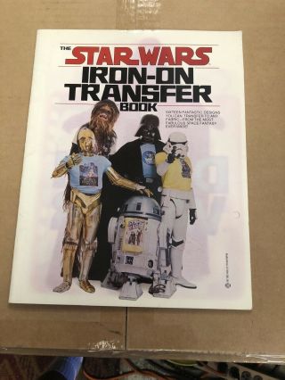 Vintage Star Wars Iron - Ons Transfer Book Complete With All 16 1977 -