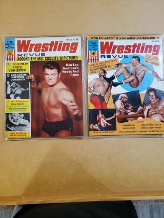Vintage Wrestling Revue Magazines - 1964