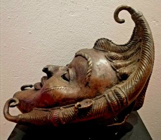 Antique African Bronze Mask from Benin 2