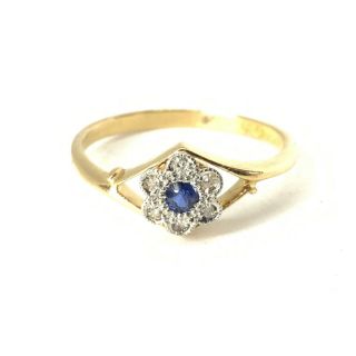 Antique Victorian 18ct Gold Sapphire And Diamond Ring 172