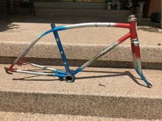 1966 Schwinn Fastback 5 Speed Bicycle Frame,  Fork,  And Stand