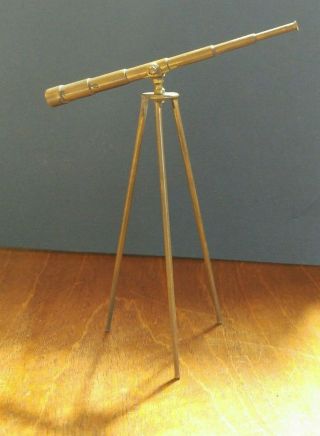 Vintage Brass Telescope For Doll House 1:12 Perfect For A Widow 