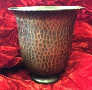 Roycroft Antique Arts & Crafts Style Hammered Copper Vase