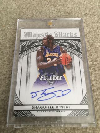 2014 - 15 Panini Excalibur Basketball Shaquille O’neal Majestic Marks Autograph