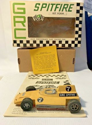 Grc Spitfire 1/24 Slot Car Vintage Kit Box And Directions