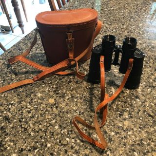Vintage Quality Binoculars With Leather Case And Neck Strap
