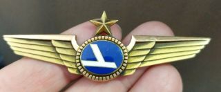Eastern Airlines First Officer Pilot Wing Wings Pin Badge Star Lapel 1/10 10kgf