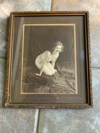 Framed Photograph Vintage 1920’s Nude Woman 2