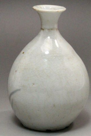 IT01 Japanese Antique Early Imari Blue and white pottery Tokkuri vase arita 2