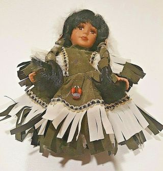 Limited Edition Native American Porcelain Doll By Goldenvale 1 Of 2000
