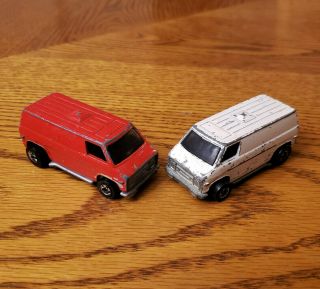 Vintage - Hot Wheels 1974 Van White And Red - Flames Worn Off - Fast Ship