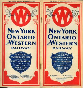 1901 York Ontario & Western Ry.  Ornate System Tt