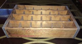 Vintage Coca - Cola Wooden Crate With Dividers -