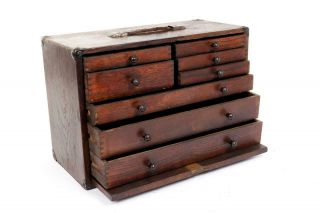 Vintage 8 Drawer Engineers / Toolmakers Tool Cabinet / Chest 1247