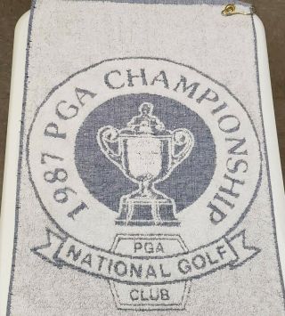 1987 Pga National Championship Golf Club Towel 26 X 15 Vintage