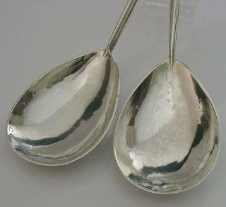ARTS & CRAFTS STERLING SILVER SERVING SPOONS 1945 ARROW HANDLES 98g MB 3