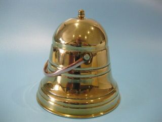 Vintage Brass & Copper Bee Hive Honey Pot With Swing Handle 2