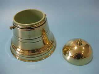 Vintage Brass & Copper Bee Hive Honey Pot With Swing Handle 3