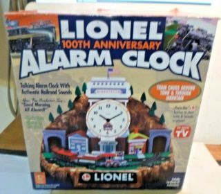 Lionel 100th Anniversary Animated Talking Train Alarm Clock W/ Box & Papers
