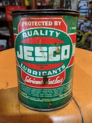 Vintage Jesco Multi Purpose Lithium Grease 1 Pound All Metal Can 3