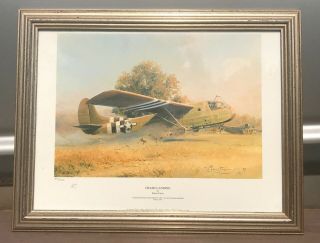 Robert Taylor Limited Edition Crash Landing Print World War Ii 18 " X15 " Framed