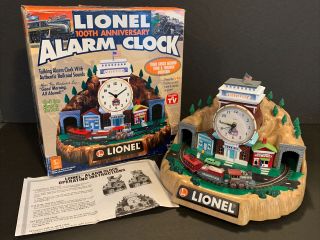 Lionel 100th Anniversary Animated Talking Train Alarm Clock W/ Box