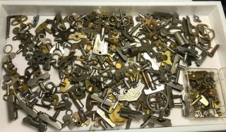 Large Selection Of Antique And Vintage Winders & Keys,  Brass & Steel