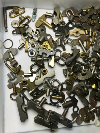 Large Selection of Antique and Vintage Winders & Keys,  Brass & Steel 2