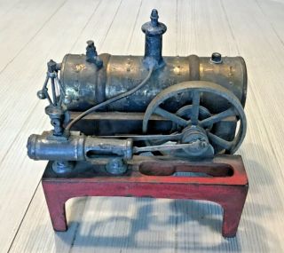 Antique " Weeden " Steam Engine With Cast Iron Base & Brass Tank