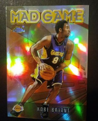 2001 - 2002 Topps Chrome Mad Game Refractor Kobe Bryant Los Angeles Lakers