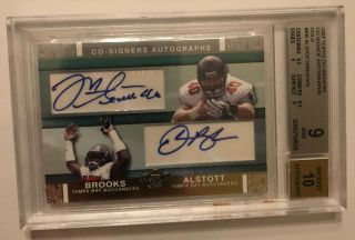 2007 Topps Co - Signers Auto Mike Alstott / Derek Brooks Bgs 9 Numbered Gold