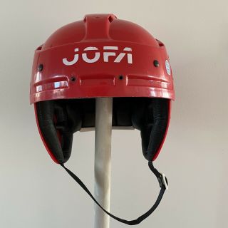 JOFA hockey helmet 395 red size 50 - 57 vintage classic injured 3