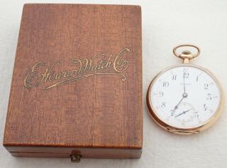 Antique 12s E Howard 17 Jewel Gold Filled Pocket Watch W/orig Box