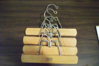 5 Vintage Wooden Pants Hangers Solid Wood Sitwell,  Harmony House