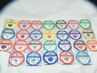 1972 Chase And Sanborn Nfl Team Football Helmet Stickers - Complete Set (26) - 3 "