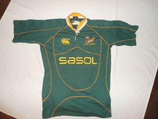 Vintage South Africa Springboks Canterbury Rugby Jersey Shirt Med