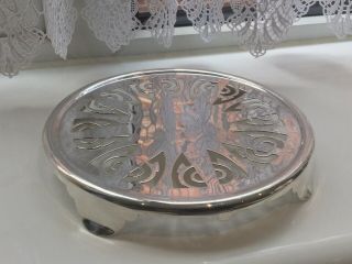 LOVELY VINTAGE YEOMAN SILVER PLATED TEA POT STAND 3