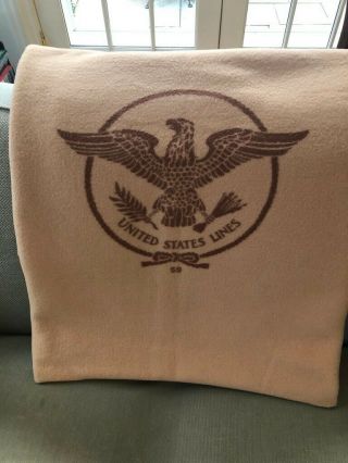 Vintage SS United States Wool Blanket -. 2