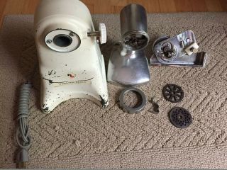 Vintage Hamilton Beach Electric Meat Grinder With Can Opener Attachment -