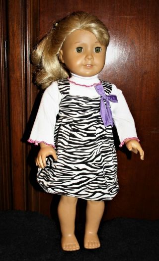 Vintage AMERICAN GIRL Doll ASH blonde HAIR Bangs GREEN EYES AG Clothes 2