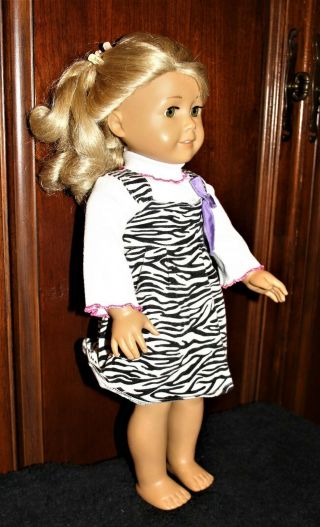 Vintage AMERICAN GIRL Doll ASH blonde HAIR Bangs GREEN EYES AG Clothes 3
