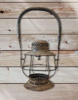 Antique T.  L.  Moore Railroad Lantern Lamp Pat.  1906 San Antonio Texas